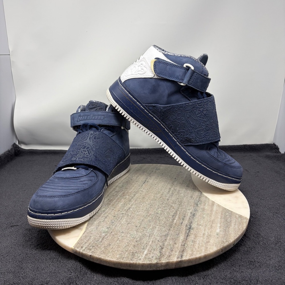 Jordan AJF 20 Fusion Basketball Mens Laser Strap Size 12 Navy Blue Streetwear